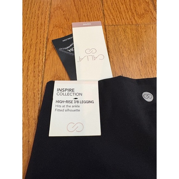 New CALLA Black High Waist Leggings size XS Mesh Panel Athletic Yoga Pants - Picture 10 of 14